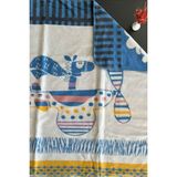 Mimoza Home Pamuklu Çift Taraflı Yumuşak Bebek Battaniyesi Sesli 120X100 Beyaz