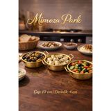 MİMOZA PARK 2 Adet Gold Kahvaltı Sunumluk Sosluk Çerezlik – Paslanmaz Çelik 304 Kulplu Mini Tabak (10cm)