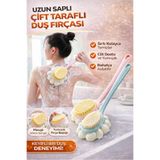 MİMOZA PARK 2'si 1 arada kıl ve lif kabağı ile duş vücut fırçası Uzun Saplı Sırt Fırçası