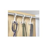 MİMOZA PARK 3 Adet Pratik 4 Askılı 360 Derece Hareketli Dolap içi Aksesuar Eşarp Şal Askısı Mutfak Banyo Askısı