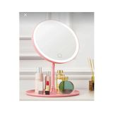 MİMOZA PARK 3 Modlu Oval Stil Led Işıklı Portatif Makyaj Aynası Masa Lambası Masa Aynası 1 Adet