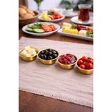 MİMOZA PARK 4 Adet Gold Paslanmaz Çelik 304 Mini Kase Sunumluk Çerezlik Sosluk Seti ( 7 cm )