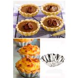 Mimoza Park 6 Adet Çiçek Model Mini Tart Kalıbı Ve Metal Kek Kapsülü Kek Kalıbı