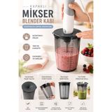 MİMOZA PARK Kapaklı Mikser Blender Kabı - Sıçratmayan Çırpma Mikser Kabı - Platin Serisi