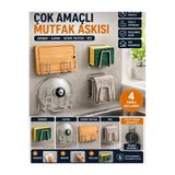 MİMOZA PARK Paslanmaz Bulaşık Süngeri Tutucu Yapışkanlı Askılık Çift Taraflı Yapışkanlı Gri