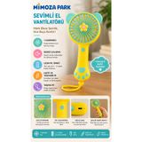 MİMOZA PARK Şarjlı İPLİ Mini Taşınabilir El Fanı - Sessiz USB Masaüstü Vantilatör
