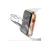 mimtec Apple Watch 1 2 4 5 6 7 8 9 10 Se Serisi 42mm 360 Tam Koruma Şeffaf Silikon Kılıf