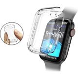Mimtec Apple Watch 2 3 4 5 6 Se Nike 44MM Kılıf Kasa ve Ekran Koruyucu 360 Tam Koruma Kapak - Şeffaf