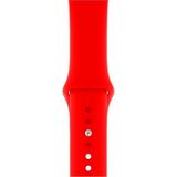 Mimtec Apple Watch 3 4 5 6 7 8 Se 38 40 41MM Kordon Kayış Bileklik Klasik Kaliteli Silikon - Kırmızı