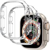 Mimtec Apple Watch 8 Ultra 360 Tam Koruma 49 mm Yumuşak Silikon Tpu Ekran Koruyucu Kılıf - Şeffaf