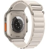 Mimtec Apple Watch Uyumlu 42MM 44MM 45MM 49MM 1/2/3/4/5/6/se/7/8 Ultra Kordon Alpine Loop Kordon - Krem