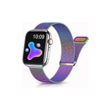 mimtec Apple Watch Uyumlu 42mm 44mm 45mm 49mm 1/2/3/4/5/6/se/7/8/9 Ultra 2 Kordon Çelik Hasır Kordon
