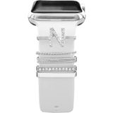 mimtec Apple Watch Uyumlu Harfli Charm Aksesuar Tüm Seriye Uyumlu Akıllı Saay Charm N
