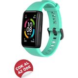 Mimtec Huawei Band 6 ve Honor Band 6 Uyumlu Soft Silikon Kordonu - Su Yeşili