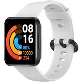 Mimtec Xiaomi Redmi Watch 2 Lite Uyumlu Kordon Akıllı Saat Bileklik Kordonu Silikon Kayış - Beyaz