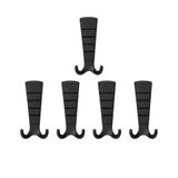 Mina Lüks Portmanto Askı, Metal, Vestiyer Askı, 202 gr, Dolap Askılık, Duvar Askılığı, Mat Siyah (Vidalı)5 ADET