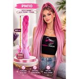 Mina Peruk Afrika Örgülük Ombreli Sentetik Saç 100 Gr. - Koyu Pembe / Açık Pembe / Pembe