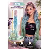 Mina Peruk Afrika Örgülük Ombreli Sentetik Saç 100 Gr. - Soft Pembe / Soft Mavi / Soft Yeşil