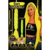 Mina Peruk Fosforlu Neon Örgülük Saç Esperer 100 Gr. - Sarı