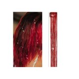 Mina Peruk Kırmızı / Klipsli Hair Tinsel Saç Simi - Htk14