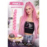 Mina Peruk Sentetik Örgülük Saç Esperer 100 Gr. - Şeker Pembesi