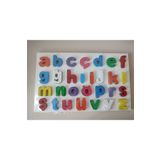 MİNAHOBİ Ahşap Puzzle Türkçe Harfler (küçük) Alfabe Bul Tak Eğitici Oyuncak Blok Seti