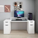 Minar Alen 180 Cm 2 Çekmeceli 2 Dolaplı Çalışma & Oyuncu Masası - Beyaz