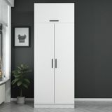 Minar Kale Beyaz 2 Kapaklı Zincir Dolap Modern Tasarım Sunta Malzeme 90 cm Genişlik