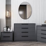 Minar Kale Luxe Aynalı 4Ç Şifonyer - Antrasit