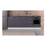 Minar Mobilya 230 cm Beyaz/Antrasit 230-a3 Alt Mutfak Dolabı