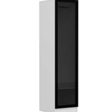 Minar Mobilya Minar Kale 1 Kapaklı Beyaz Füme Cam 210 CM Dolap