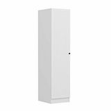 Minar Mobilya Minar Kale 1 Kapaklı Raflı Beyaz Beyaz Panjur 210 CM Dolap