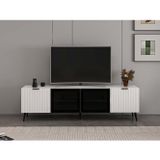 Minar Plus Tv Ünitesi Cam Kapak Beyaz/beyaz