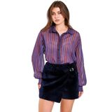 Minası Butik KOLLARI BOMBELİ GÖMLEK MOR Mor 36