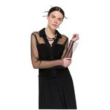 Minası Butik LAMANTE TÜL DETAYLI BLUZ (SİAYH, L)