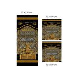 Minber Örtüsü - Minber Perdesi - Storlu Perde - 3 Lü Takım - Kabe Kapısı Desenli