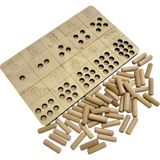 Mind of Toys Ahşap Çubuklu, Sayma Öğrenim Plakası, 1'den 10'a Kadar, Montessori Matematik Öğrenimi