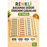 Mind of Toys Basamak Değeri Öğrenme Çubukları, Montessori Ahşap Matematik Seti, Sayı Basamak Değeri Kavramı - Renkli Çubuklar
