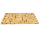 Mind Reader Banyo Paspası, Duş Paspası, Küvet Paspası, Banyo Aksesuarı, Ahşap, Bambudan Suni İpek, 23,5 inç U x 16,5 inç G x 0,4 inç Y, Kahverengi