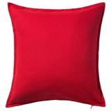 Minder Kırlent Kılıfı Ikea 50x50 Cm Kırmızı Rengi Fermuarlı Yastık Kılıfı
