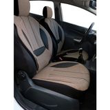 Minderland Axiom Comfort Serisi - Renault Kangoo ile Uyumlu Koltuk Kılıfı, Keten-Deri / Haki - Kamuflaj