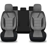 Minderland K2 - Ford Tourneo Courier ile Uyumlu Koltuk Kılıfı, Tam Takım/tay Tüyü/gri-Siyah - Gri - Siyah