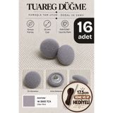 Minderra 16 Adet İğneli İpli Minder,Kırlent,Rattan,Koltuk,Puf, Sandalye,Kıyafet,Yastık Düğmesi Yönsüz Renk No: 12