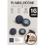 Minderra 16 Adet İğneli İpli Minder,Kırlent,Rattan,Koltuk,Puf, Sandalye,Kıyafet,Yastık Düğmesi Yönsüz Renk No: 14