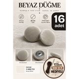 Minderra 16 Adet İğneli İpli Minder,Kırlent,Rattan,Koltuk,Puf, Sandalye,Kıyafet,Yastık Düğmesi Yönsüz Renk No: 3