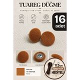Minderra 16 Adet İğneli İpli Minder,Kırlent,Rattan,Koltuk,Puf, Sandalye,Kıyafet,Yastık Düğmesi Yönsüz Renk No: 7