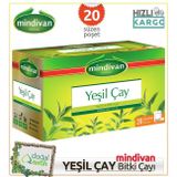 Mindivan Yeşil Çay 20 Li Süzen Poşet Bitki Çayı