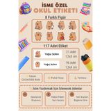Mindpad 117 Adet Kapibara Temalı İsme Özel Okul Etiketi Seti, Capybara Etiket, Yüksek Çözünürlüklü, Parlak Yüzey Defter Kitap Kalem Matara Sticker
