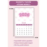 Mindpad 2026 Magnetli Mini Buzdolabı Takvimi, Fiyonk Modeli - 8x12 cm Koparılabilir Yapraklı, Güçlü Mıknatıslı Ev ve Ofis Takvimi