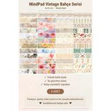 MindPad Studio 4'lü Vintage Bahçe Washi Bant Seti, Nostaljik Masal Maskeleme Bandı Koleksiyonu Sticker, Planner, Bullet Journal, Defter, Ajanda Süsleme Etiketleri